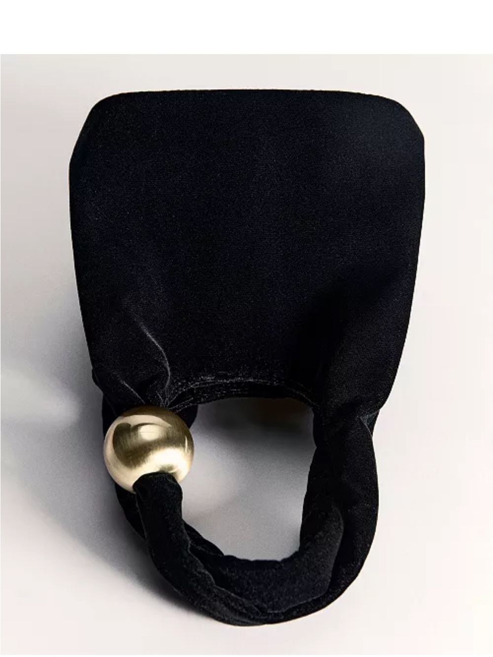 NEW Mango Women's Ball Detail Velvet Bag Black - Picture 3 of 5